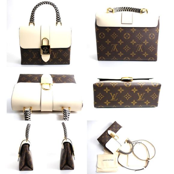 Louis Vuitton Locky BB Shoulder Bag Mini Handbag Monogram White - Picture 2 of 3